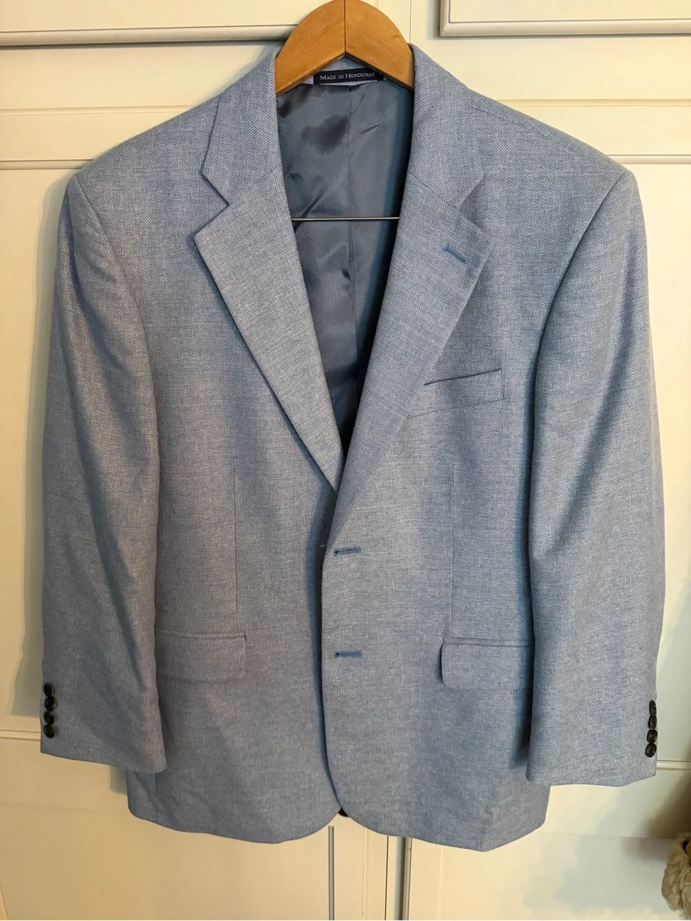 Lands end Light Blue Men's Blazer - Classic Single-Breasted Jacket
